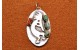 Kokopelli turquoise and coral Pendant