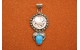 Pendentif tête d'indien et turquoise