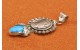 Pendentif tête d'indien et turquoise