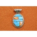 Turquoise and Spiny Oyster Pendant