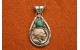 Pendentif tête d'indien et turquoise