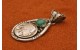 Pendentif tête d'indien et turquoise