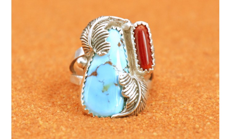 Bague turquoise Golden Hill