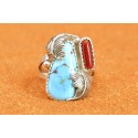 Bague turquoise Golden Hill