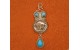 Pendentif turquoises et bison
