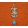 Turquoise and buffalo Pendant
