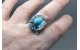 Thunderbird and turquoise Ring