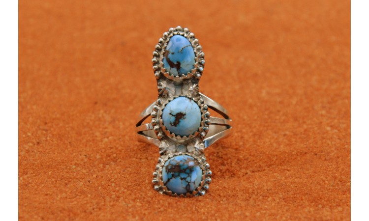 Bague turquoises Golden Hill