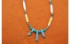 Kingman turquoise and bones Necklace
