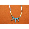 Collier os et turquoises Kingman