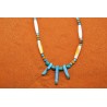 Collier os et turquoises Kingman