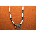 Collier os et turquoises Kingman