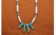 Kingman turquoise and bones Necklace