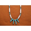 Collier os et turquoises Kingman