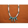 Collier os et turquoises Kingman