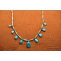 Collier os et turquoises Kingman