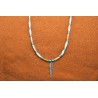 Collier plume os et turquoises kingman