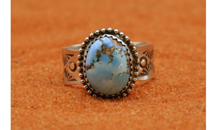 Bague turquoise Golden Hill