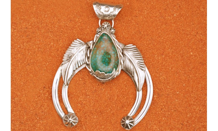 Pendentif Naja turquoise