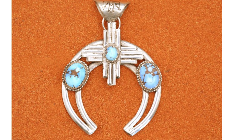 Pendentif Naja turquoise