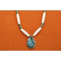 Bones and Kingman turquoise Necklace