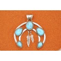Pendentif Naja turquoise