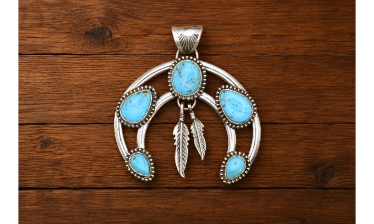 Pendentif Naja turquoise