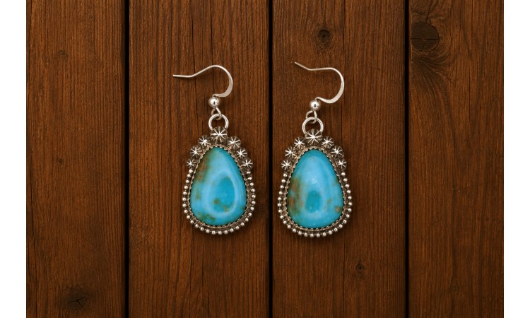 Boucles d'oreilles turquoises Kingman