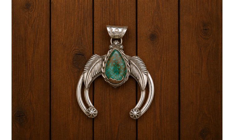 Pendentif Naja turquoise