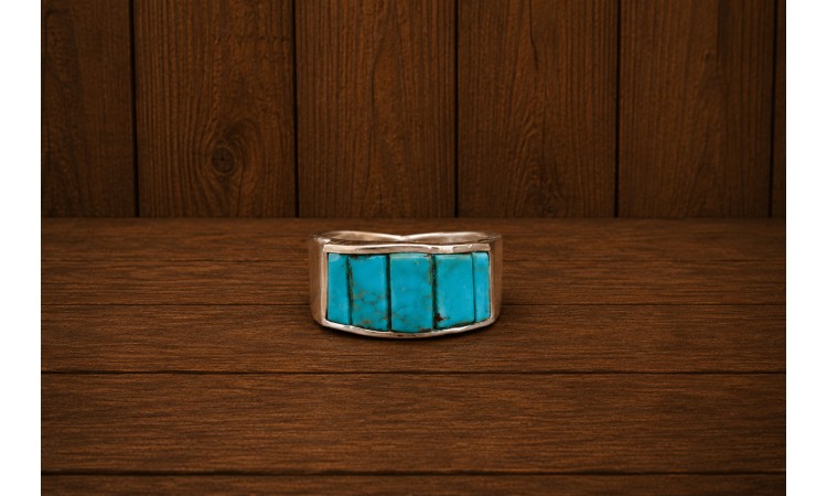 Bague turquoise Kingman Taille 66