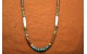 Collier os et turquoise