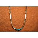 Collier os et turquoises Kingman