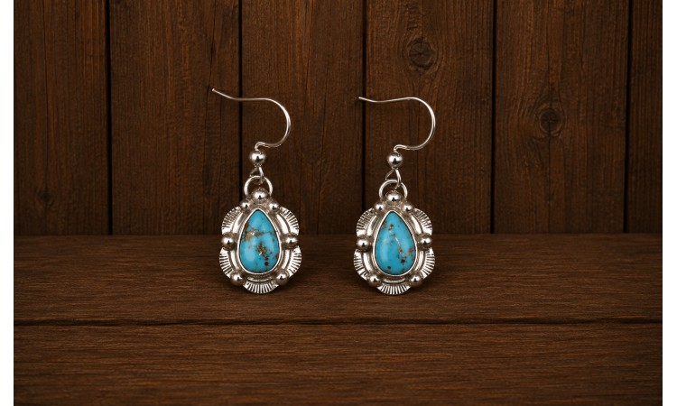 Boucles d'oreilles turquoise Kingman