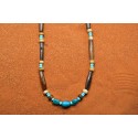 Collier os et turquoises Kingman