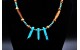 Collier os et turquoises Kingman
