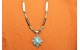 Collier croix Zia et turquoises