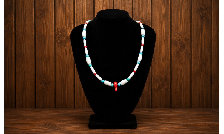 Turquoise and coral Necklace