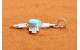 Pendentif croix Zia et turquoise