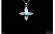 Pendentif croix Zia et turquoise