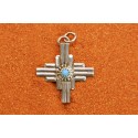 Pendentif croix Zia et turquoise