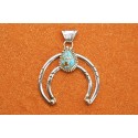 Pendentif Naja turquoise