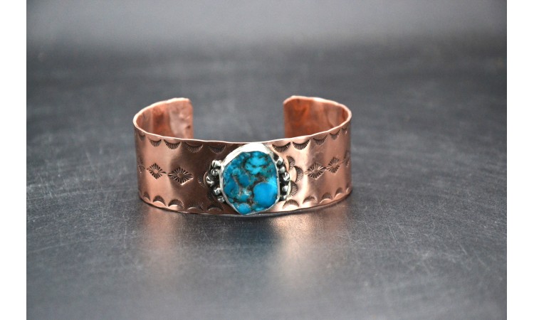 Bracelet cuivre et turquoise Kingman