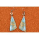 Boucles d'oreilles jaspe océan