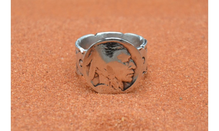 Bague tête d'indien