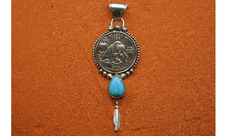 Pendentif turquoise Kingman