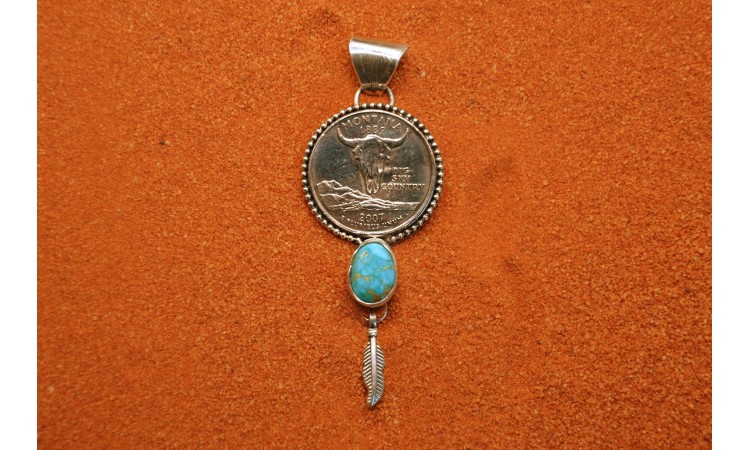 Montana quarter dollar Pendant
