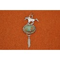 Pendentif turquoise et cheval