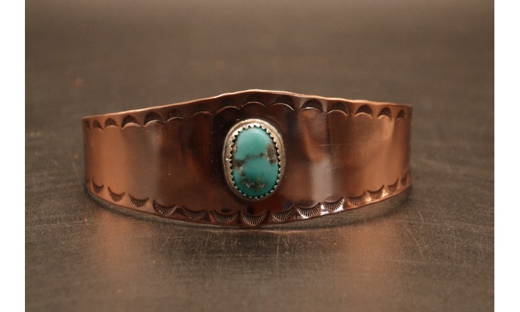 Copper and turquoise Bracelet
