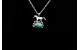 Pendentif cheval et turquoise