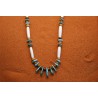 Collier turquoise et os